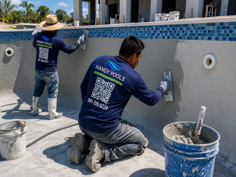 HANDY POOLS LLC - PLASTERING